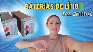 Nossas baterias de lítio para motorhome [upl. by Ayarahs]