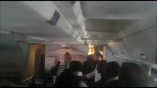 Rabbi Berland Dancing On Plane Just Before Arriving In Israel [upl. by Gentille508]