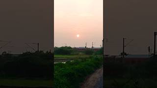 Sunrise🚉🚉 sankarankovil rajimahalsa shortvideo shots nature lovesong train indianrailways [upl. by Goles]