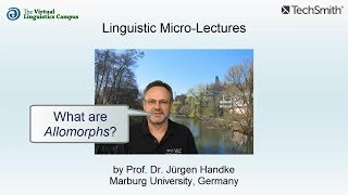 MOR013  Linguistic MicroLectures Allomorphs [upl. by Sugihara]