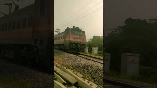 Wap 4 loco Depachar train station🚏 Indian Railways train locomotive🇮🇳 Locopilot [upl. by Gnus249]