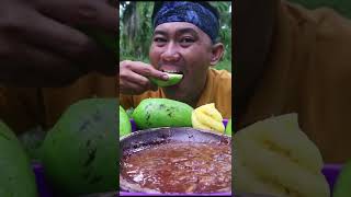 MUKBANG RUJAK BUAH MUDA  EKSPERIMEN MIXING SAMBAL [upl. by Ayortal]