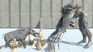 NEW PREHISTORIC UPDATE Daeodon vs ALL UNITS in Brick Castle Animal Revolt Battle Simulator [upl. by Enoryt962]