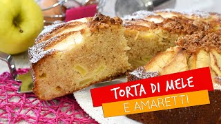 Torta di mele e amaretti sofficissima  Amaretto and Apple Cake Recipe [upl. by Christianson]