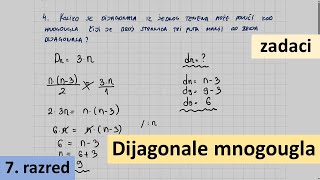 Dijagonale mnogougla zadaci za 7 razred [upl. by Jackie961]