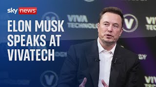 Elon Musk delivers speech at VivaTech [upl. by Eynahpets]