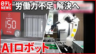 【AIロボット導入進む】無人コンビニや物流倉庫に “労働力不足”解決に向け [upl. by Immat]