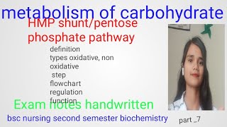 HMP shuntpentose phosphate pathway biochemistry [upl. by Ahsiuqet]