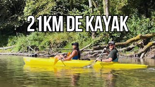 Fiz uma meia maratona em KAYAK  Descente de la Lesse [upl. by Ijan716]