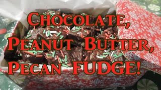 Chocolate Peanut Butter Pecan FUDGE [upl. by Miarhpe882]