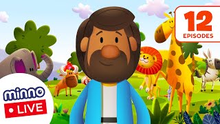 🔴 12 AMAZING Kids Bible Stories from Genesis to Jesus  60 Minutes of Bible Stories for Kids [upl. by Carrelli]