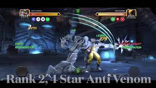 4 STAR AntiVenom OBLITERATES ROL Wolverine in 73 Hits  Marvel Contest of Champions [upl. by Riatsila]