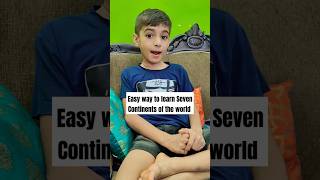 Easy way to Learn Seven continents of the world  Seven continents shortsfeed sevencontinents [upl. by Larred]