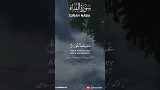 Surah Naba Recitation with Translation  Deepen Your Understanding of the Divine youtubeshorts [upl. by Anear]