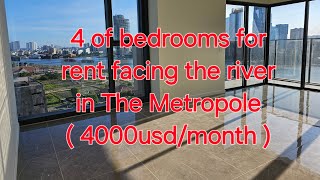 4 of bedrooms for rent facing Saigon river in Metropole Thu Thiem Ho Chi Minh City [upl. by Iorio834]