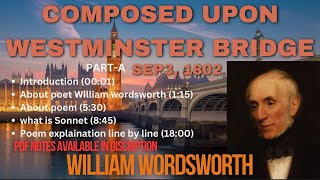 Composed upon Westminster Bridge Sep 3 1802  William Wordsworth [upl. by Decrem]