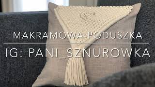 🤍 Makramowa poduszka w stylu boho  Makrama dla początkujących  Macrame pillow 🤍 [upl. by Dj]