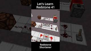 Redstone Shortener  Lets Learn Redstone 41  Minecraft Bedrock Redstone Tutorial [upl. by Ahsercal]