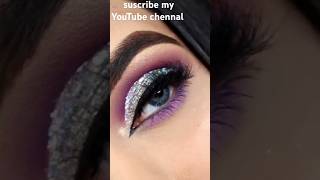 glitter eye makeup tutorial youtube youtubeshorts youtuber ytshorts trending music viralvideo [upl. by Engle733]