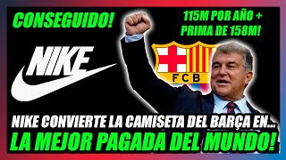 🔥NIKE Y LAPORTA SALVAN AL BARÇA🔥POR FIN HAY ACUERDO🔥EL BARÇA TENDRÁ LA CAMISETA MEJOR PAGADA🔥 [upl. by Kiker]