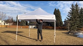 Instant Canopy 10X10 Setup  One person and takedown [upl. by Dolhenty]