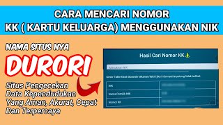 TERBARU  CARA CEK NOMOR KK  KARTU KELUARGA ‼️ [upl. by Sices]