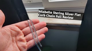 Miabella 925 Sterling Silver Flat Curb Chain Full Review [upl. by Raknahs]