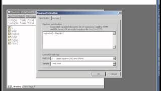 Estimating an Equation using EViews [upl. by Hafital]