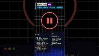 checkbox play music css coding webdesign cssanimation checkbox [upl. by Nnaylrebmik]