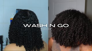 WASH N GO ROUTINE ON 3C4A HAIR  VOLUME  DEFINED CURLS  2023 [upl. by Leinad]