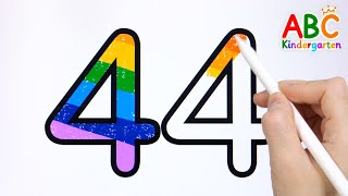 Learn the Numbers 41 through 50 for Kids  Make numbers with colored sand and clay [upl. by Xuaeb]