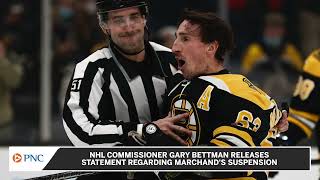 Bruins Brad Marchand Will Serve Entirety Of SixGame Suspension [upl. by Jobe]