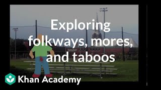 What is normal Exploring folkways mores and taboos  Behavior  MCAT  Khan Academy [upl. by Tobye]