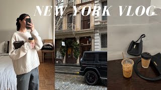 NYC VLOG mornings in SOHO wardrobe basics haul  Christmas decor update [upl. by Eikcaj]