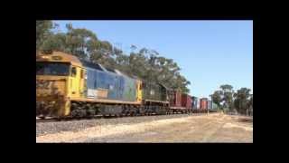 EMD power on 9141 Merbein Freight Australian Trains [upl. by Evy]