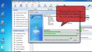 Extend System Partition Windows 2003 with AOMEI Partition Assistant [upl. by Eerrehc]