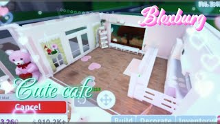 Cute mini cafe Bloxburg speed build pt2 🍰🧋 [upl. by Nysila]