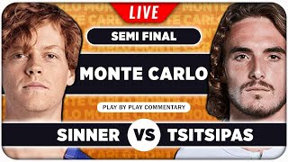 SINNER vs TSITSIPAS • ATP Monte Carlo 2024 SF • LIVE Tennis PlaybyPlay Stream [upl. by Cherye]