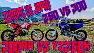 Beta 300RR Race Edition VS Yamaha YZ250X Europe VS Japan enduro bike comparison [upl. by Billat]