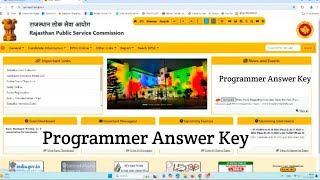 Programmer Answer Key  Programmer Exam Answer Key  Programmer expected Cut Off Programmer Bharti [upl. by Anima]