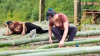 Pregnant mother creates bamboo tubes into extremely beautiful panels bamboo flooring solutions [upl. by Alimac]