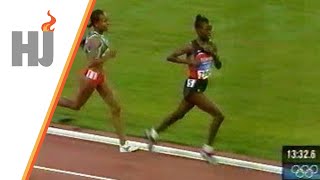 2004 Athènes  Meseret DEFAR remporte le 5000m [upl. by Pucida788]