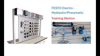 FESTO  Electro Pneumatics Circuit 1 Practical Build [upl. by Enialahs]