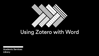 Using Zotero with Word [upl. by Lobel603]