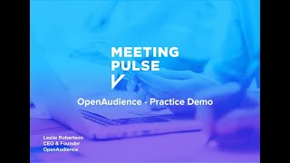 MeetingPulse Demo Interactive Events with Open Audience [upl. by Bough]