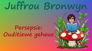 Persepsie Ouditiewe geheue  onthou drie woorde [upl. by Harrietta119]