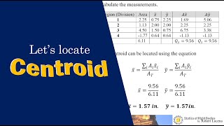 Cross Section Properties Centroid  Statics of Rigid Bodies Lecture Series Part 11 [upl. by Frolick341]