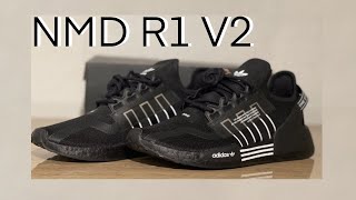 Adidas NMD R1 V2 Unboxing  Core BlackCloud WhiteCore Black [upl. by Mcripley]