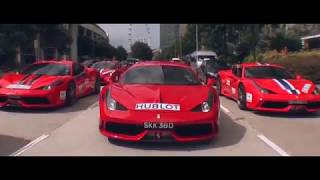 HUBLOT  FERRARI 70TH ANNIVERSARY PARADE IN SINGAPORE [upl. by Basset]