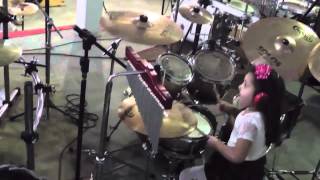 3 Encontro de bateristas em Rio Negrinho SC Eduarda Henklein 4 anos COVER Sweet Child O Mine [upl. by Locke]